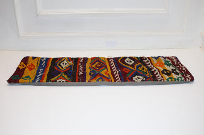 Geometric Kilim Lumbar Pillow Cover, Multicolor Woven Accent (12x36 inch)