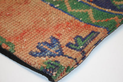 Handwoven Anatolian Textile Art Lumbar , Geometric Color Field Cushion, One of a Kind Woven Accentt(16x16 in)