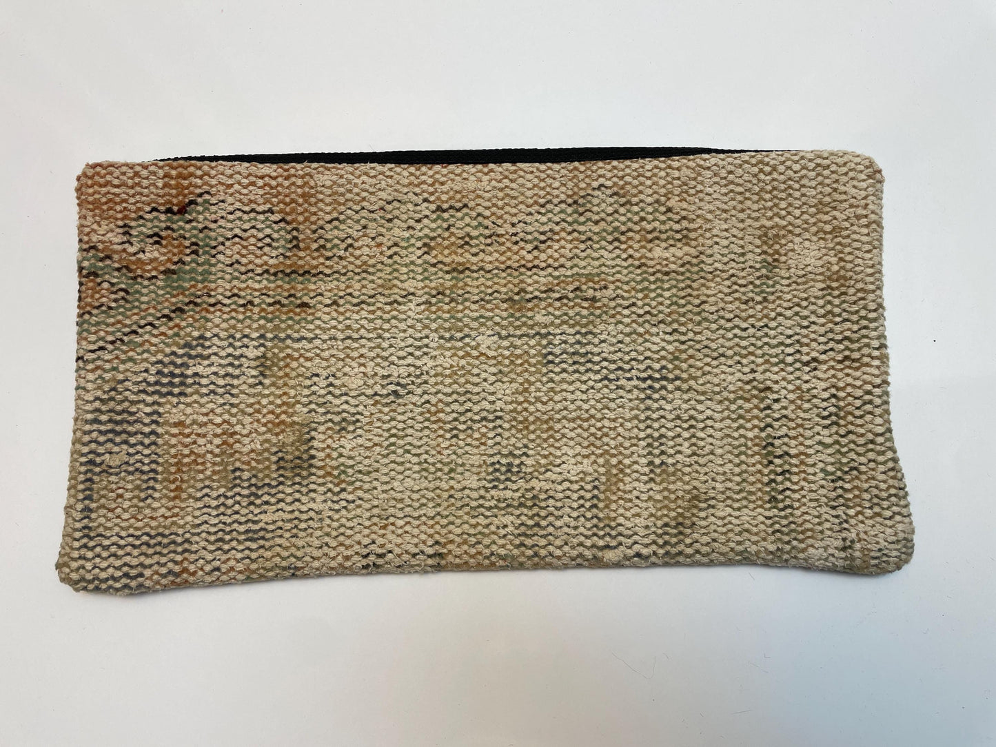 Vintage Turkish Kilim Lumbar Pillow – Handmade Wool Rug Cushion, 12x24