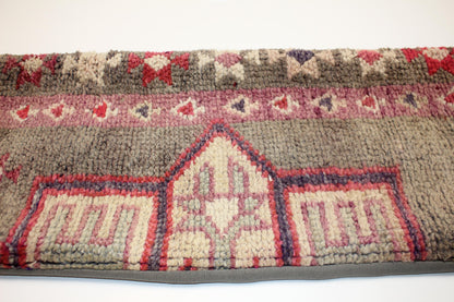 Striped Kilim Pillow Cover: Vintage Woven Wool Lumbar Pillow (12x36 in)