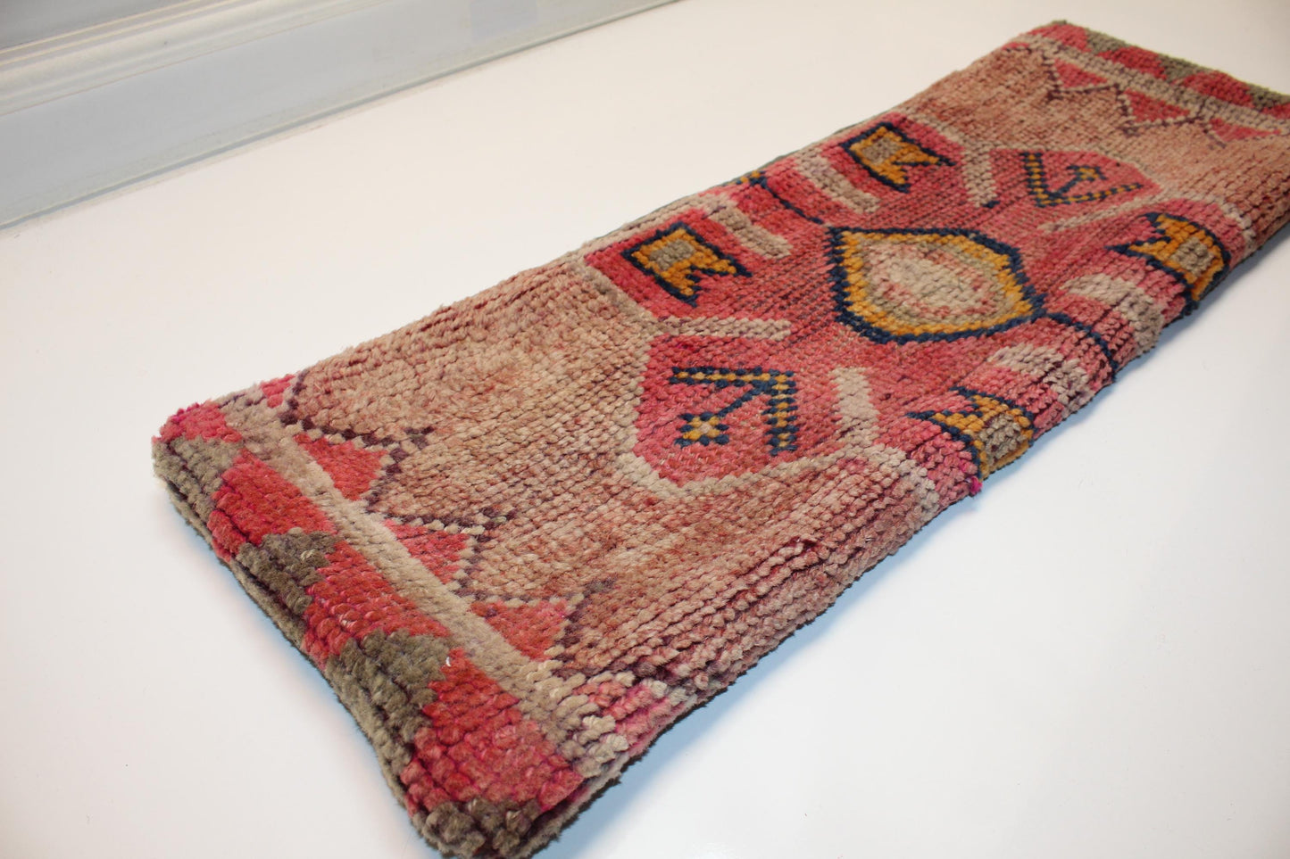 Mustard Tribal Medallion Motif, Handmade Wool Rug Textile