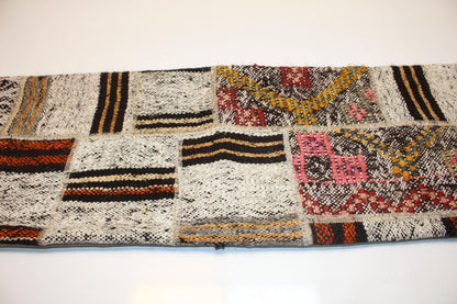 Boho Tribal Mix Cushion, Handwoven Wool Textures, Eclectic Rustic Decor Accent