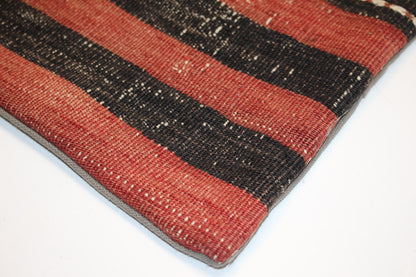 Heritage Stripe Kilim Pillow – Graphic Tribal Accent 16x16 inch