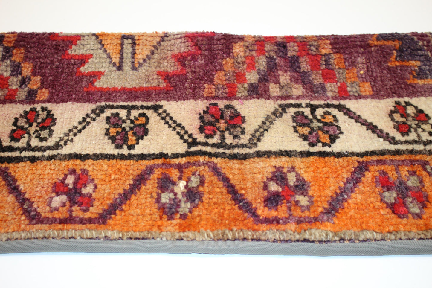 Boho Kilim Lumbar Bench Pillow Turkish Rug Cushion (12x48)