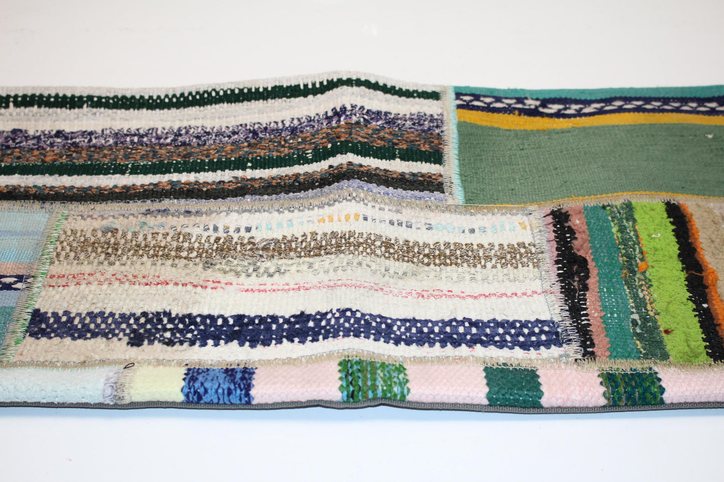 Patchwork Vintage Kilim Lumbar Pillow (12x48)