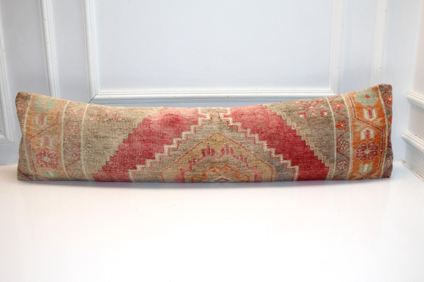 Vintage Anatolian Kilim Lumbar Pillow(12x48)