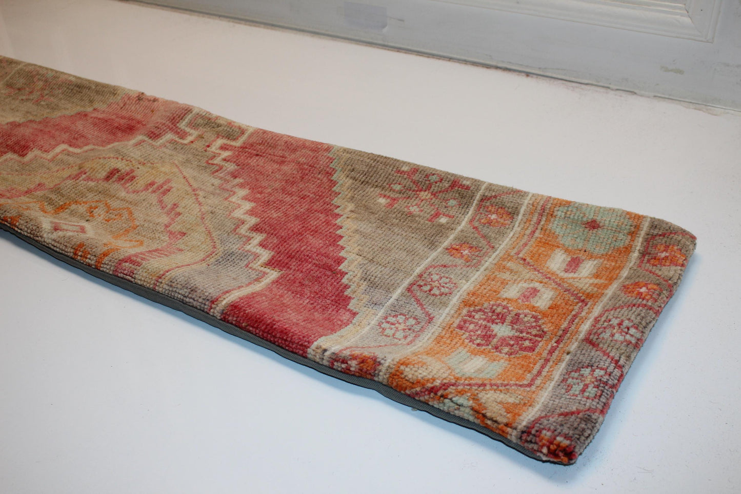 Vintage Anatolian Kilim Lumbar Pillow(12x48)