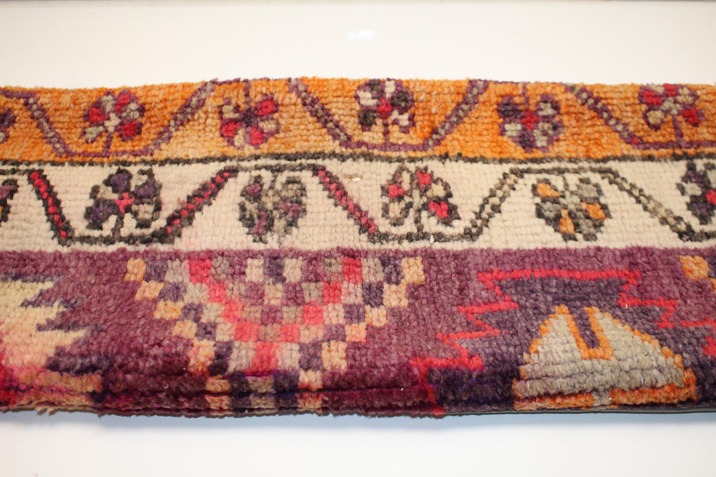 Floral Kilim Lumbar Pillow Cover | Vintage Anatolian Wool (12x36 in)