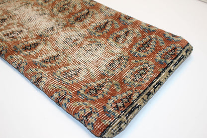 Vintage Ikat Kilim Lumbar Pillow Cover | Earthy Brown, Green Wool (12x36 in)