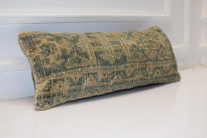 Sage Green & Beige Anatolian Rug Style Bench Cushions 10x24 inch