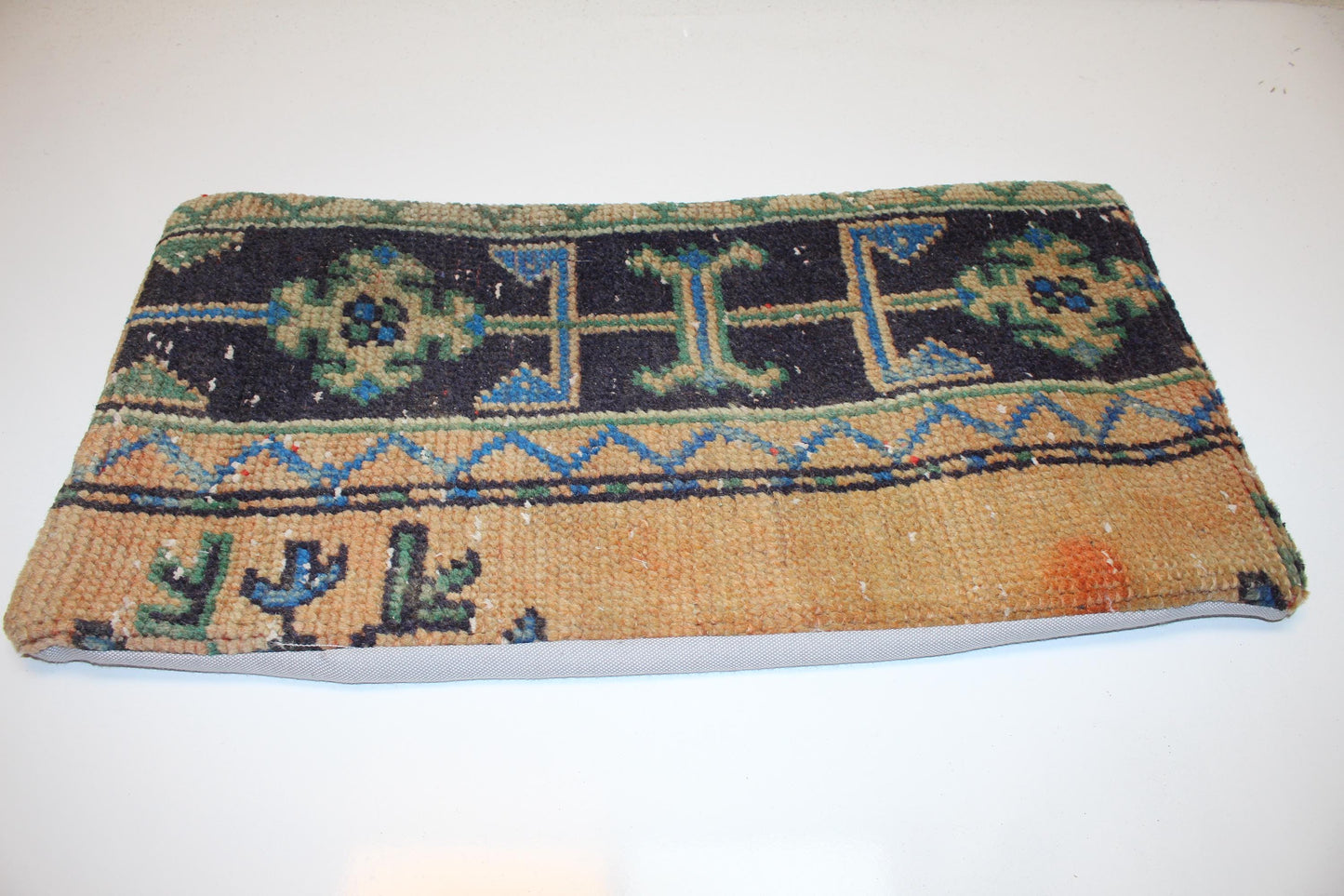 Tribal Anatolian Rug Cushion for Bench, Boho Ethnic Home Decor(12x24 in)