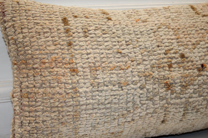 Neutral Textured Rug Cushion for Bench, Minimal Rustic Boho Decor(12x24 in)