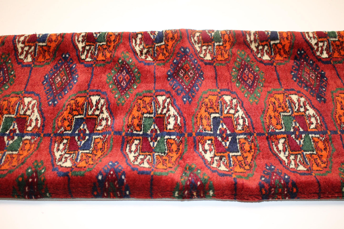 Vintage Turkish Persian Kilim Lumbar Pillow, Red Tribal Woven Cushion(12x36 in)
