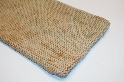 Vintage Beige Kilim Pillow Cover, Turkish Rug Cushion, 12x24 inch