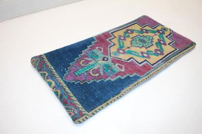 Handmade Turkish Kilim Pillow Cover, Boho Decor 12x24 inch