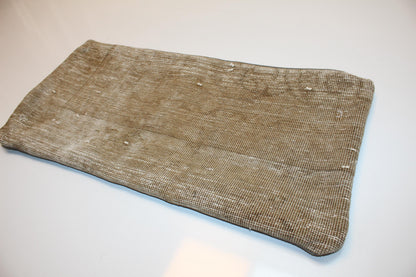 Neutral Anatolian Rug Bench Cushion, Minimal Rustic Decor 12x24 inch