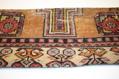 Geometric Kilim Lumbar Pillow Cover, Earth Tone Woven Cushion (12x36 inch)
