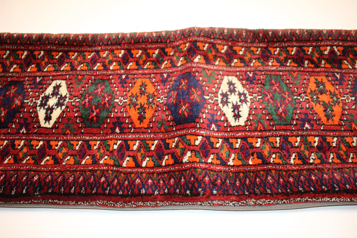 Red Persian Tribal Kilim Lumbar Pillow Cover, Woven Rug Cushion(12x36 inch)