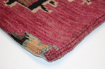Bold Patterned Woven Textile Accent, Expressive Color Blocks with Tribal Motifs, One of a Kind Interior Statement(16x16 in)