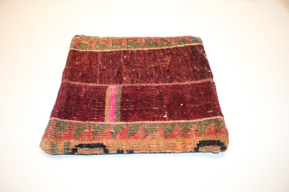 Deep Wine Kilim Pillow – Bold Rustic Accent 16x16 inch