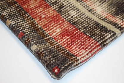 Rust & Ash Kilim Pillow – Abstract Tribal Blend16x16 inch