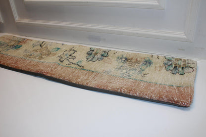 Geometric Vintage Kilim Lumbar Pillow 12x48 – Handmade Style Boho Bench & Sofa Cushion
