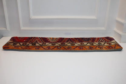 Boho Kilim Lumbar Bench Pillow Turkish Rug Cushion (12x48)