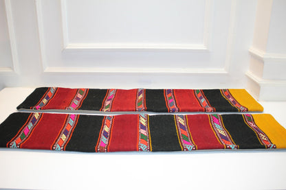 Set of 2 Vintage Kilim Lumbar Pillows (12x48)
