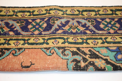 Vintage Floral Kilim Lumbar Pillow Cover, Long Bench Cushion (12x36 inch)