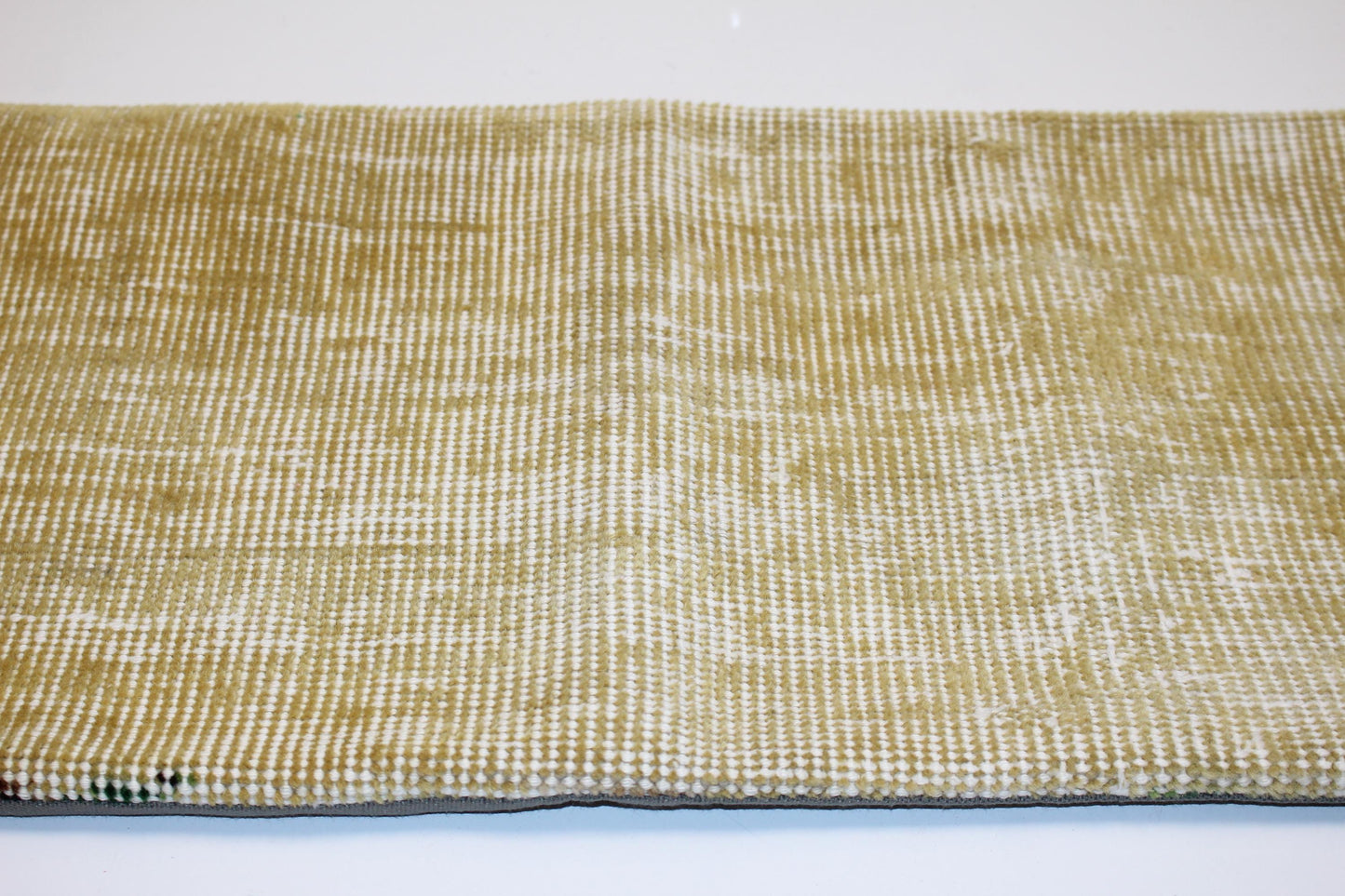 Handmade Faded Yellow Kilim Lumbar Pillow Cover, Vintage Rug Cushion (12x36 inch)