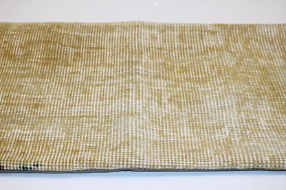 Handmade Faded Yellow Kilim Lumbar Pillow Cover, Vintage Rug Cushion (12x36 inch)