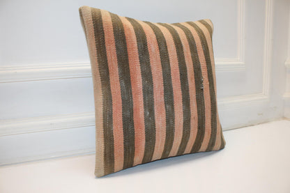 Soft Neutral Wool Cushion, Minimal Woven Accent for Calm Interiors(16x16 in)