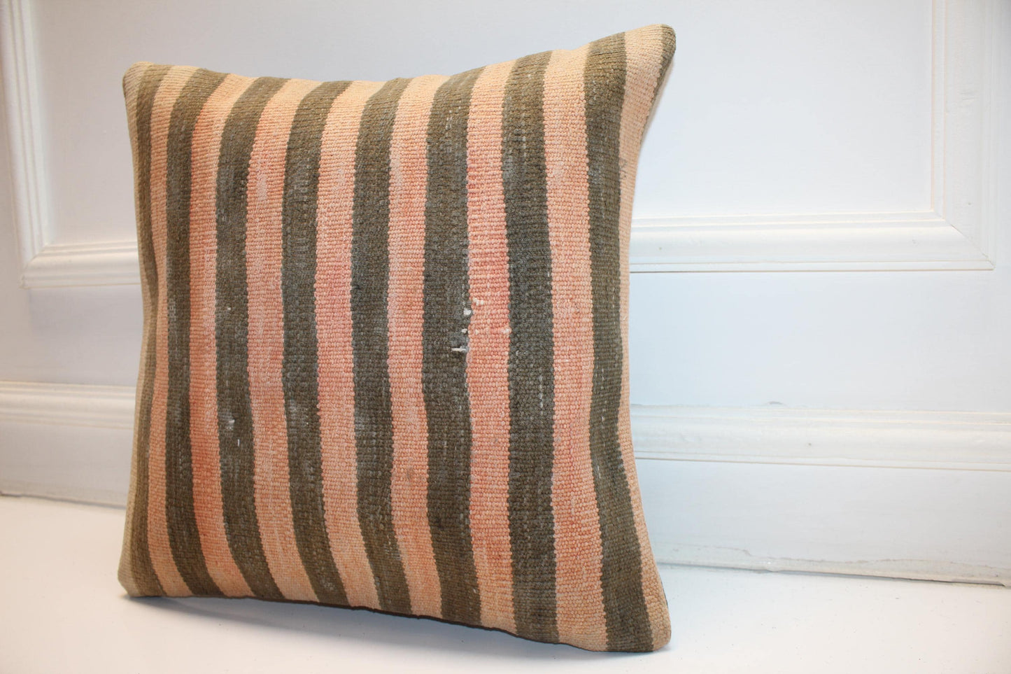 Soft Neutral Wool Cushion, Minimal Woven Accent for Calm Interiors(16x16 in)