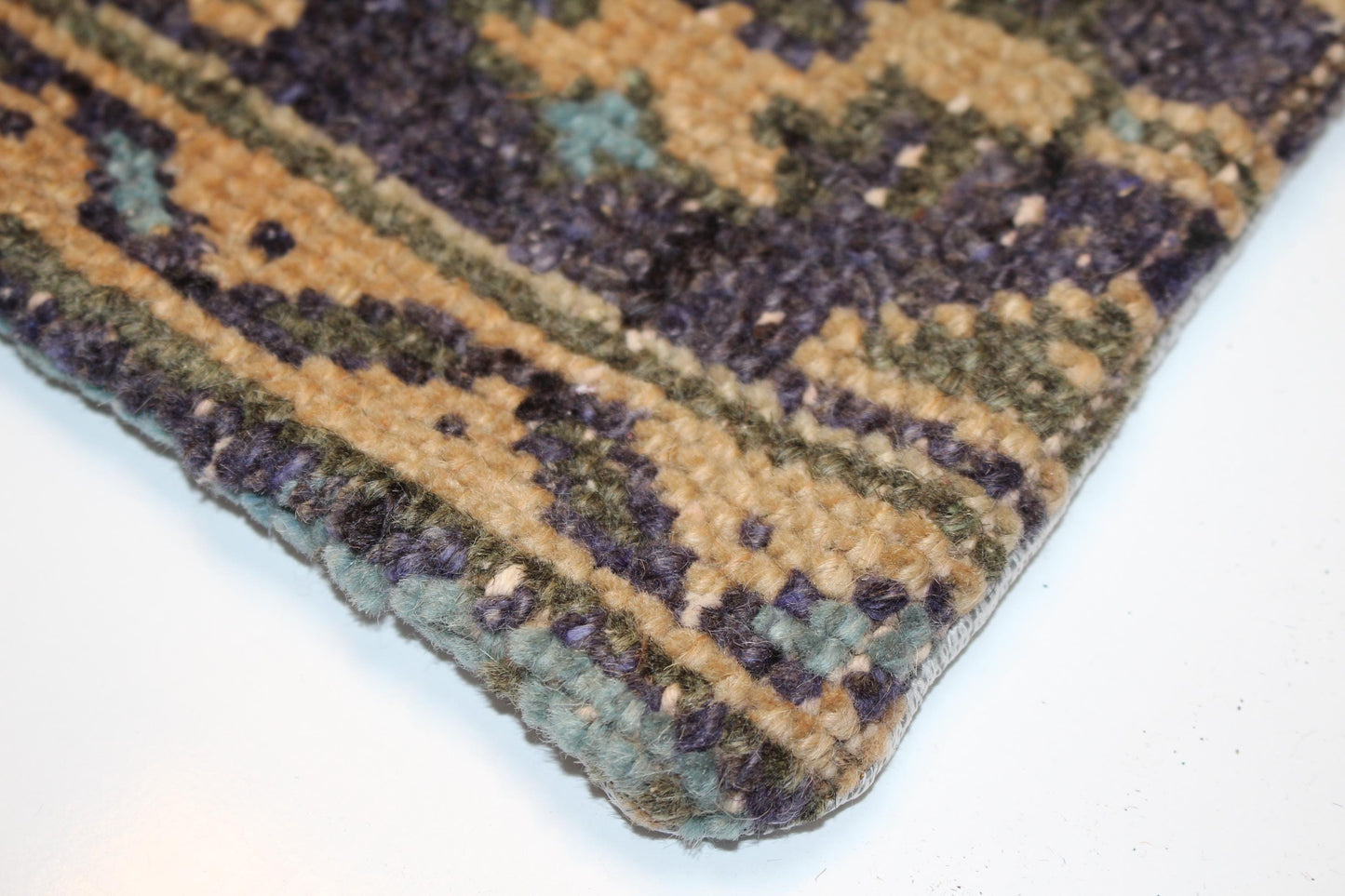 Tribal Anatolian Rug Cushion, Earthy Boho Bench Pillow(12x24 in)