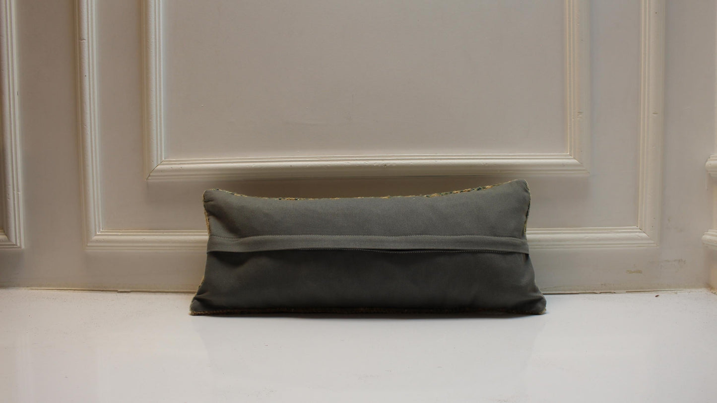 Sage Green & Beige Anatolian Rug Style Bench Cushions 10x24 inch