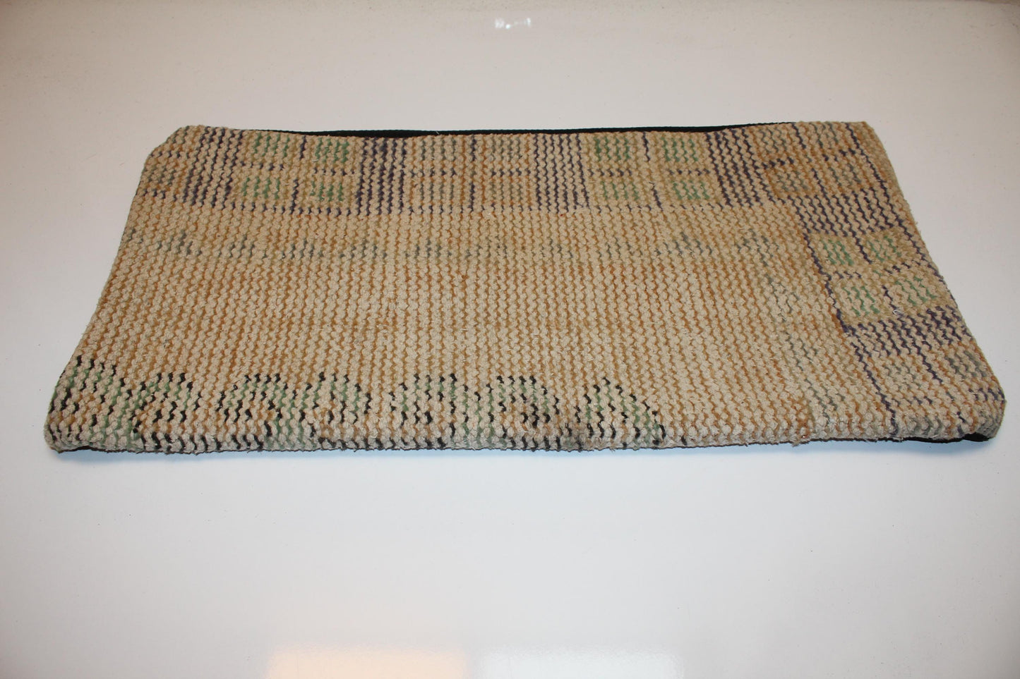 Subtle Pattern Anatolian Rug Cushion for Bench, Calm Neutral Decor(12x24 in)