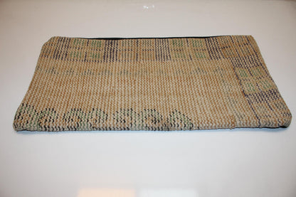 Subtle Pattern Anatolian Rug Cushion for Bench, Calm Neutral Decor(12x24 in)