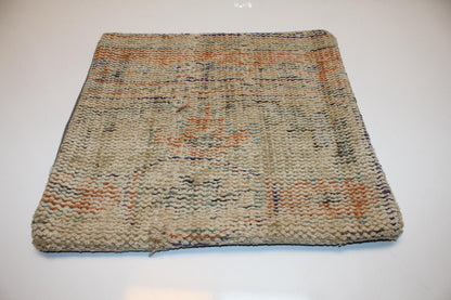 Neutral Boho Cushion, Soft Earth Tone Woven Accent Pillow, Minimal Rustic Decor(16x16 in)