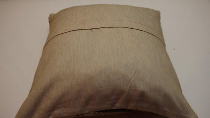 Vintage Turkish Kilim Pillow Cover, Neutral Patchwork Rug Cushion