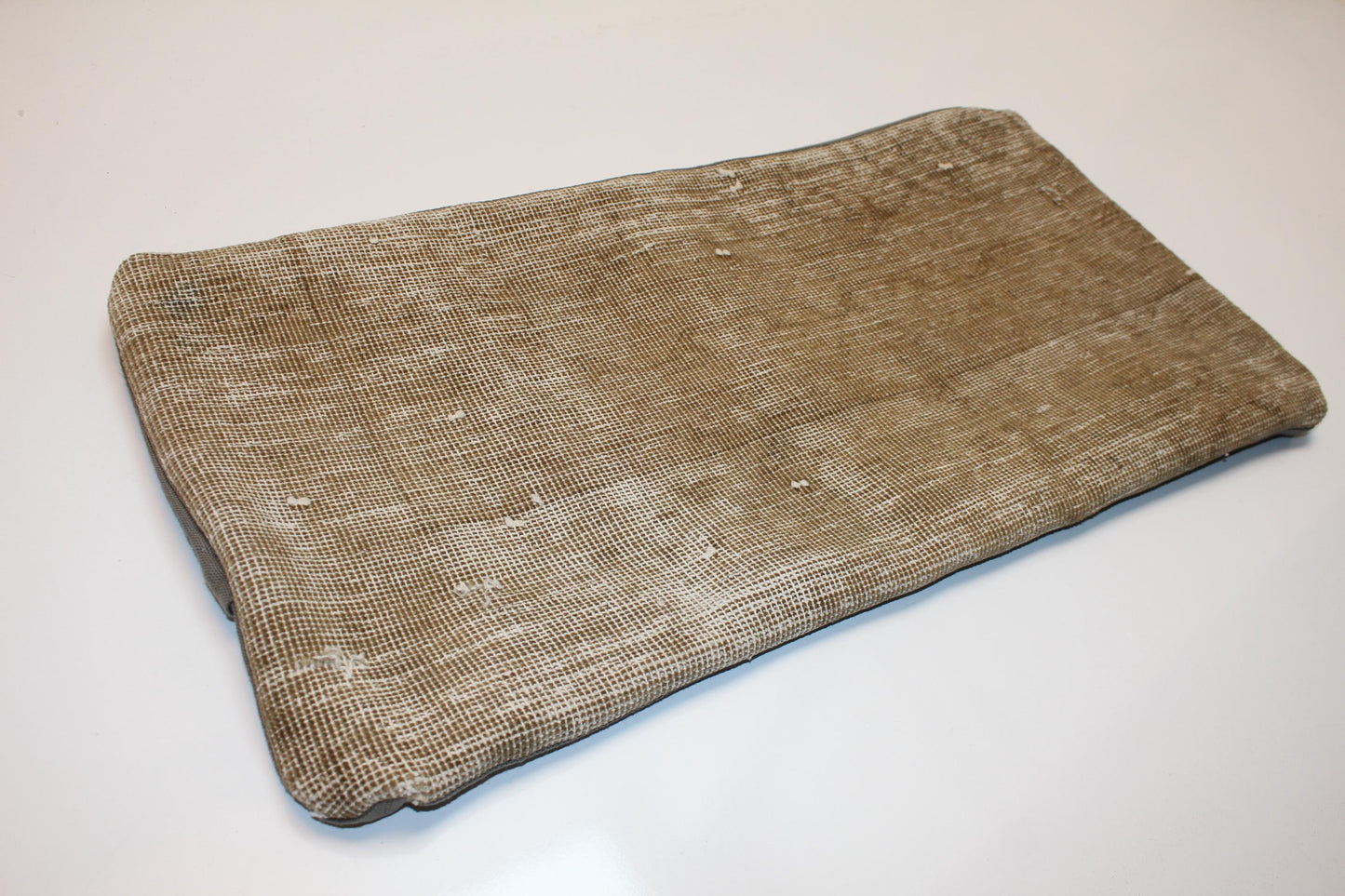 Neutral Anatolian Rug Bench Cushion, Minimal Rustic Decor 12x24 inch
