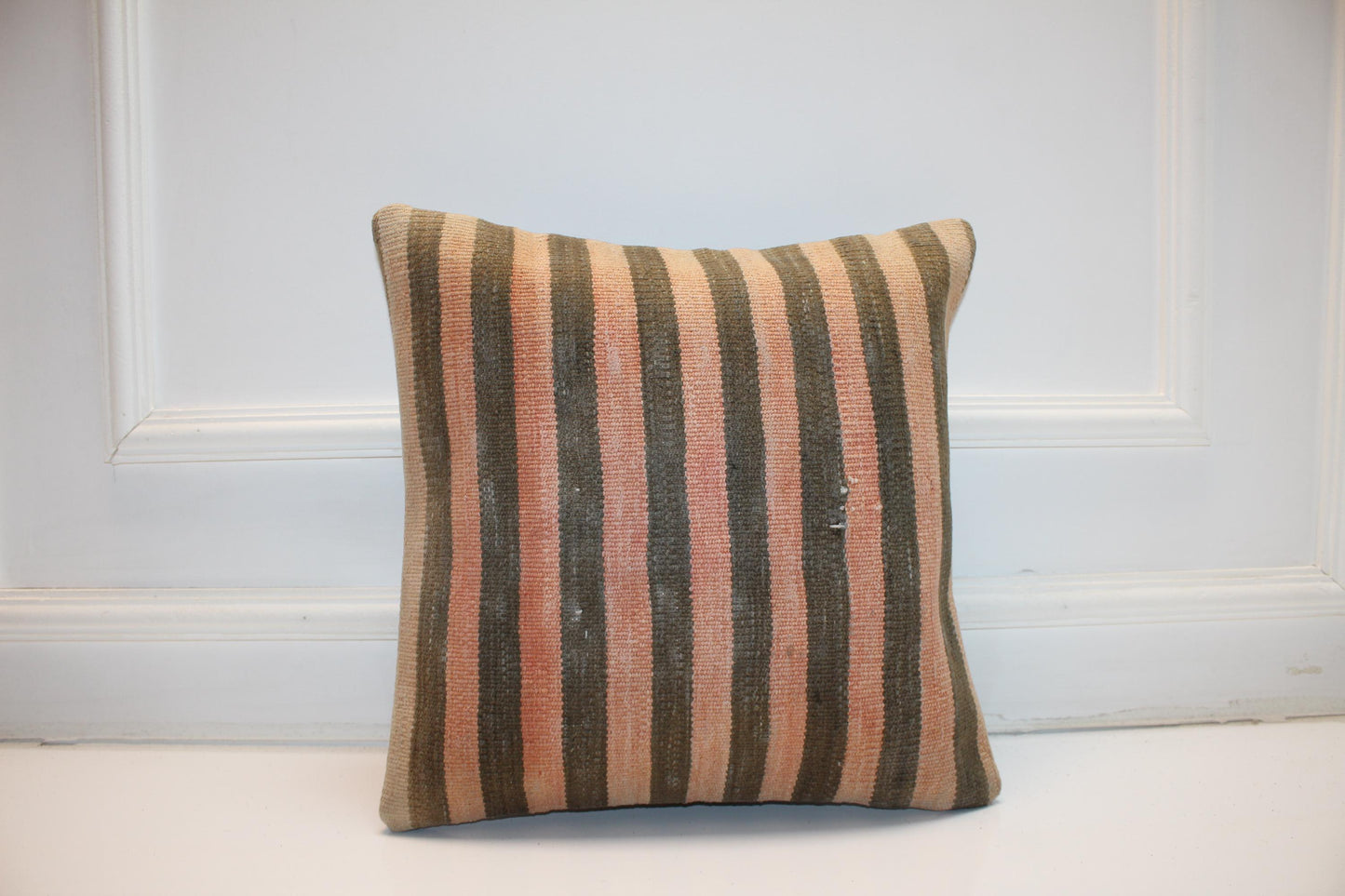 Soft Neutral Wool Cushion, Minimal Woven Accent for Calm Interiors(16x16 in)