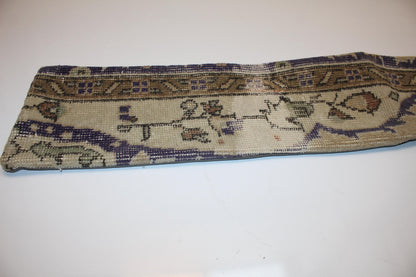 Floral Kilim Cushion in Earthy Neutrals, Antique Style Long Pillow