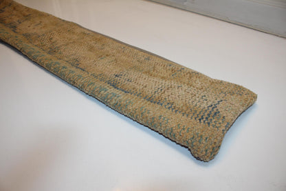 Neutral Beige Faded Boho Bench Cushion, Handwoven Anatolian Rug Pillow