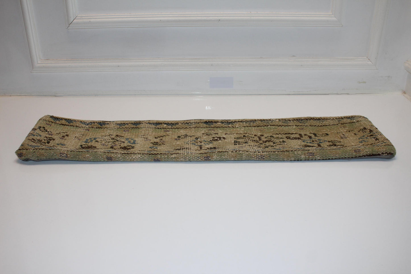 Beige Earth Tone Long Cushion, Handmade Boho Bench Pillow, Neutral Rustic Decor