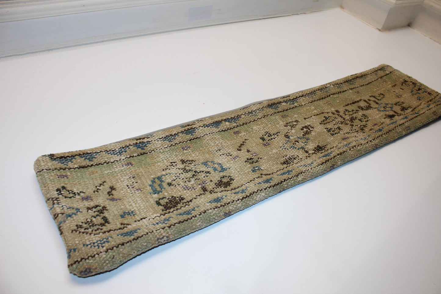 Beige Earth Tone Long Cushion, Handmade Boho Bench Pillow, Neutral Rustic Decor