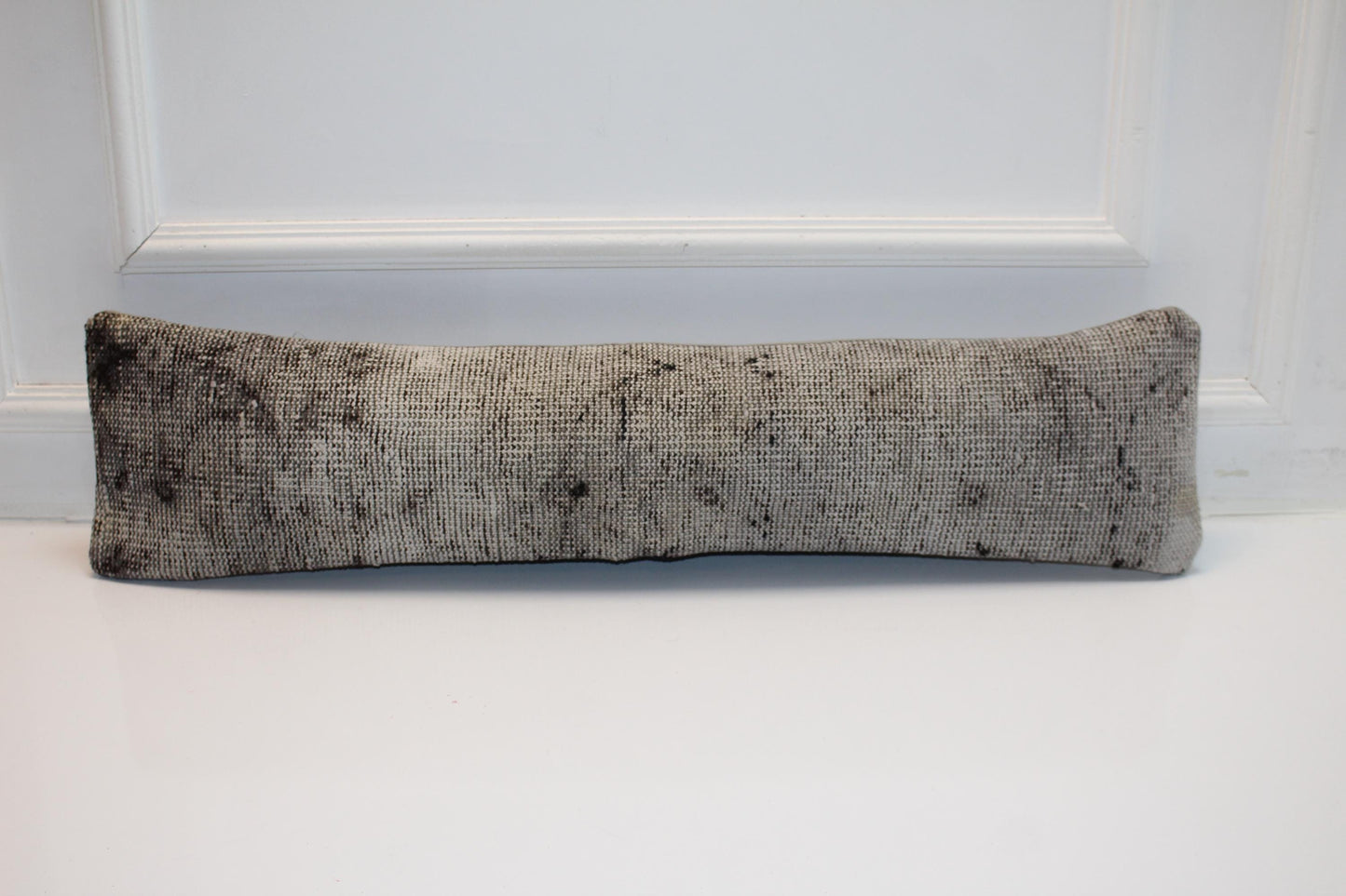 Charcoal Gray Long Cushion, Minimal Rustic Bench Pillow, Neutral Modern Home Decor