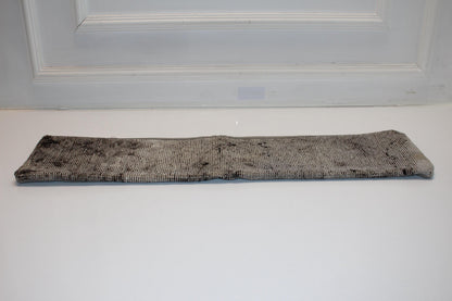 Charcoal Gray Long Cushion, Minimal Rustic Bench Pillow, Neutral Modern Home Decor