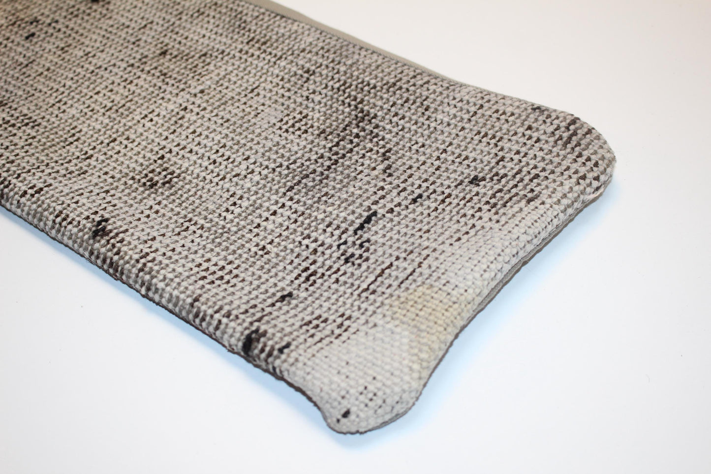 Charcoal Gray Long Cushion, Minimal Rustic Bench Pillow, Neutral Modern Home Decor