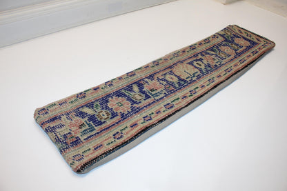Colorful Tribal Long Cushion, Handmade Boho Bench Pillow, Eclectic Home Decor