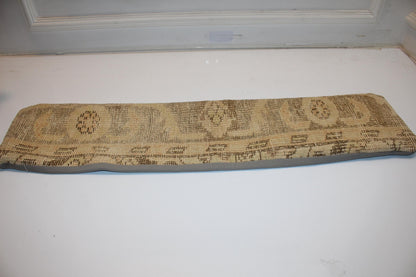 Neutral Beige Brown Cushion, Rustic Boho Bench Pillow, One of a Kind